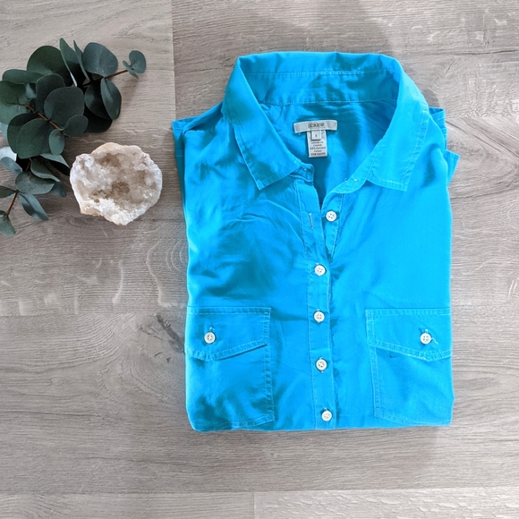 J. Crew Ink Dip Popover Button Down - Picture 5 of 5